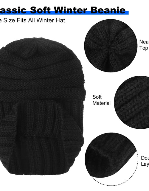 Load image into Gallery viewer, 2 Pack Slouch Knit Hats for Women, Womans Winter Hats, Beanie Cap for Woman, Warm Chunky Knitted Cap for Men and Woman
