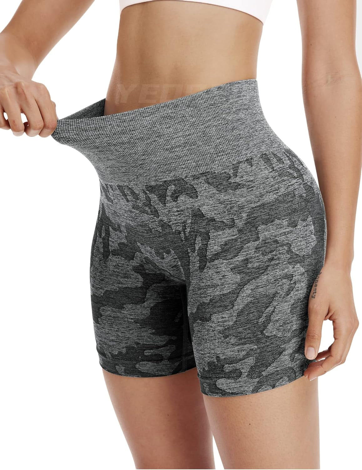 Women Seamless Camo Shorts High Waisted Gym Yoga Workout