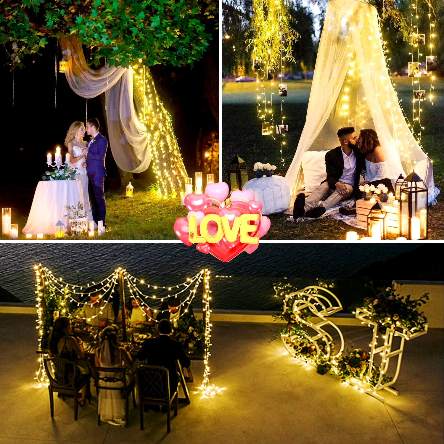 220V EU Plug 33Ft 100 LED Warm White String Lights Bedroom 8 Modes Christmas Lights Indoor Christmas String Lights