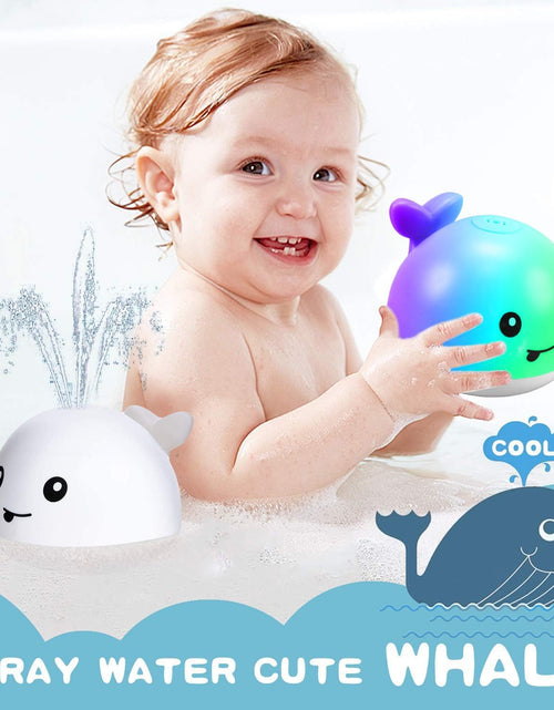 Load image into Gallery viewer, Baby Bath Toys, Rechargeable Bath Toys, Whale Spray Water Bath Toy, Sprinkler Bathtub Shower Toys for Toddlers Kids Boys Girls, Pool Toy for Baby (White)
