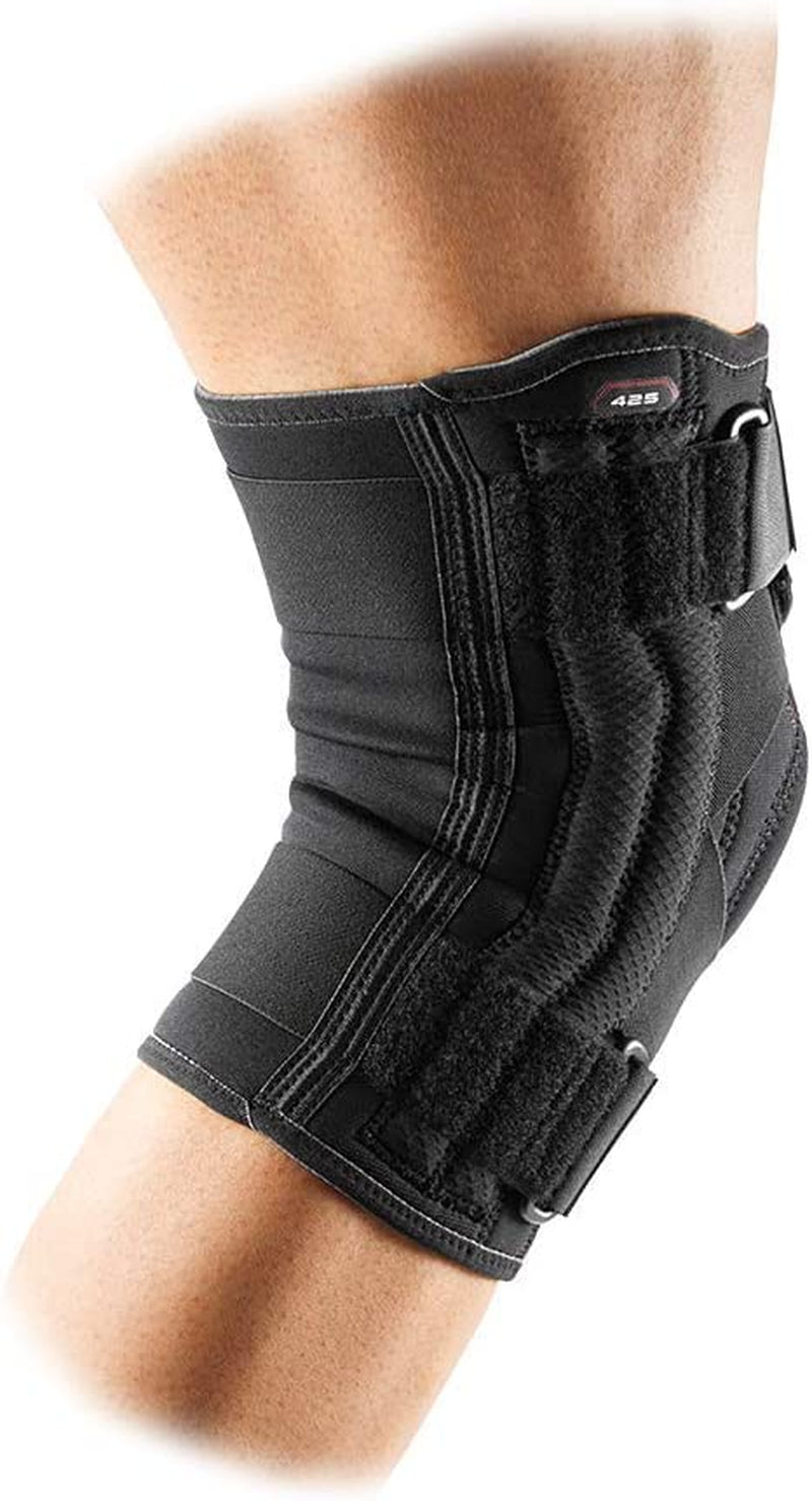 Knee Brace Support with Side Stays & Compression. Knee Sleeve Cross Straps for Knee Stability, Patellar Tendon Support, Tendonitis, Arthritis Pain Relief, Recovery.