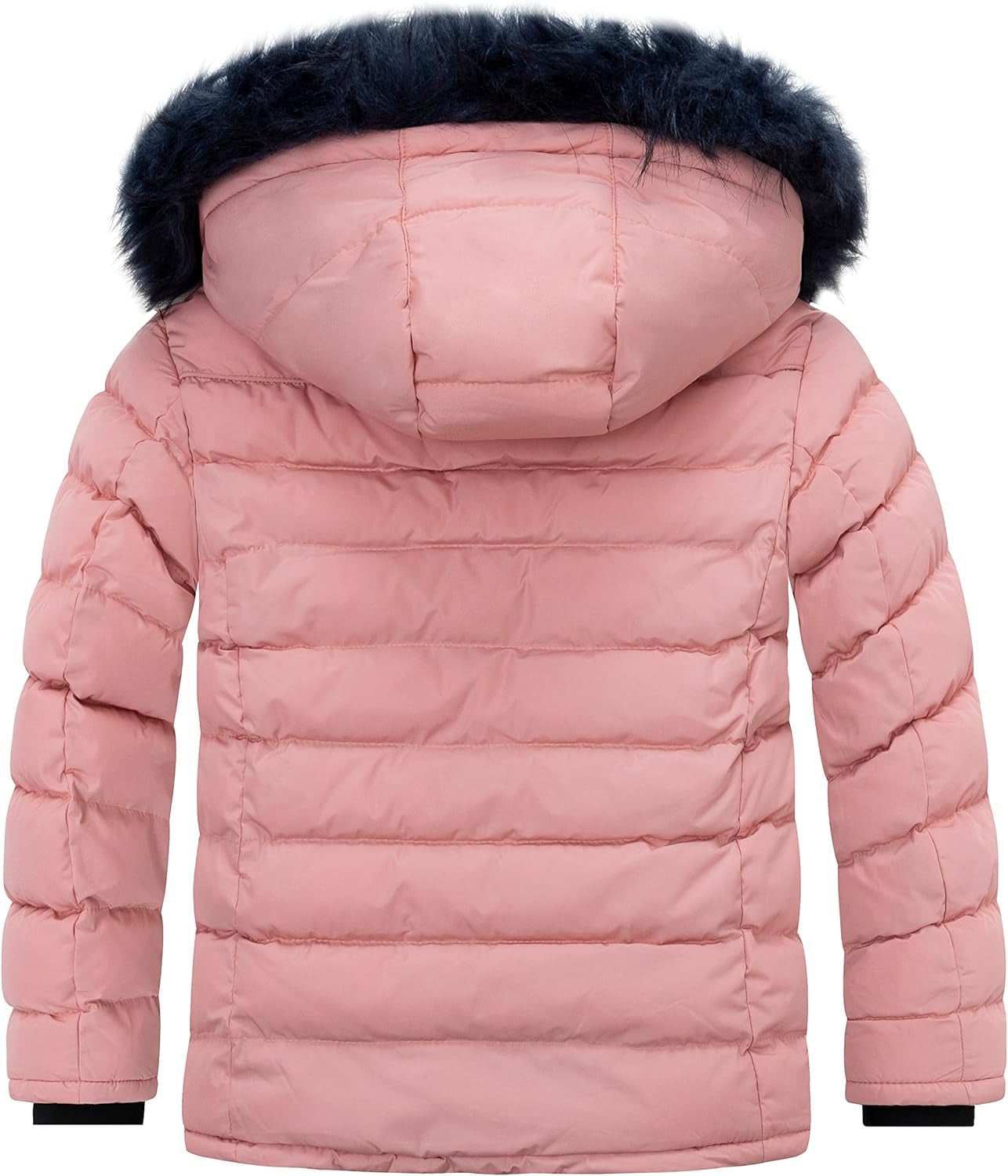 Girls' Water Resistant Puffer Jacket Soft Fleece Lined Padded Hooded Winter Coat