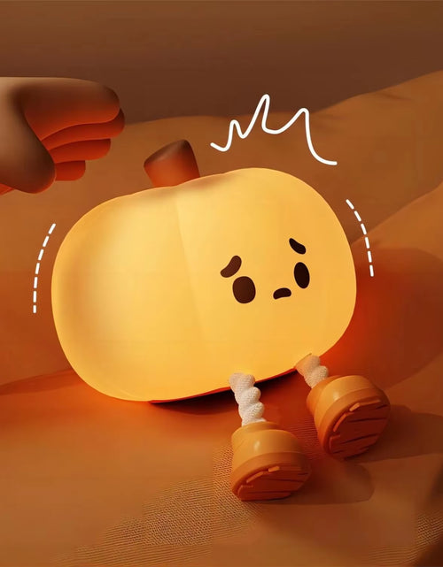 Load image into Gallery viewer, New Adorable Cute Soft Pumpkin Halloween Night Lights - Dimmable Timing Bedside Decor for Halloween - Safe Silicone Lamp Decorat
