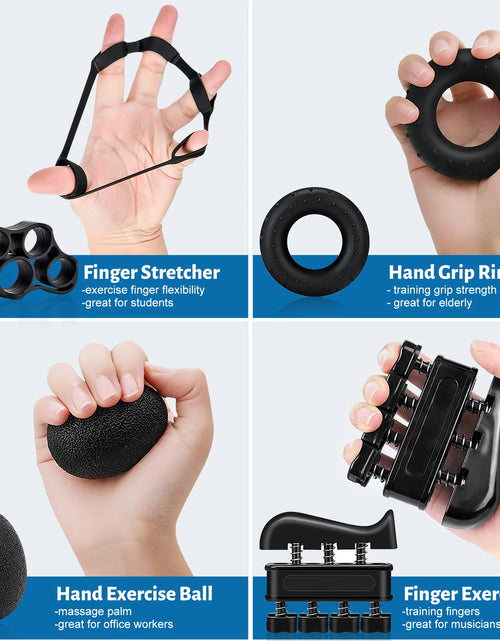 Load image into Gallery viewer, Hand Grip Strengthener 5-In-1, Adjustable Forearm Grip Strength Trainer for Finger Wrist
