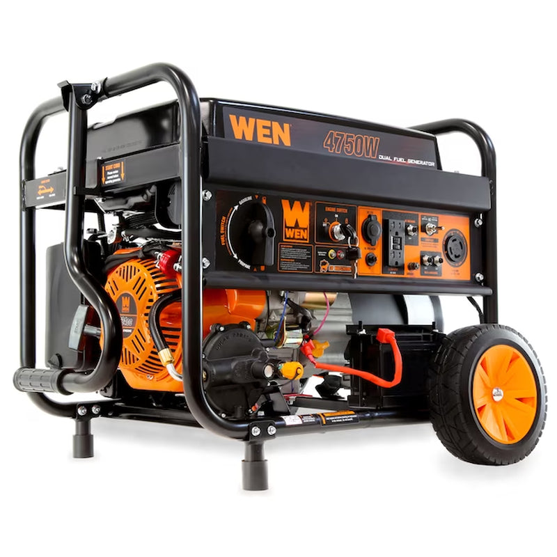 Switchable Fuel Electric Start 3800-Watt Portable Generator with CO Shutdown Sensor