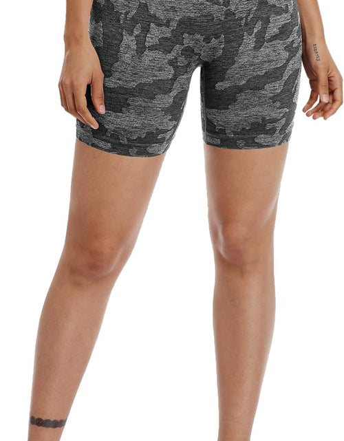 Load image into Gallery viewer, Women Seamless Camo Shorts High Waisted Gym Yoga Workout
