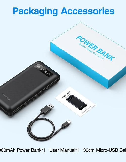 Load image into Gallery viewer, 20000Mah Power Bank Portable Charger with Cables, USB Fast Charging for Phone
